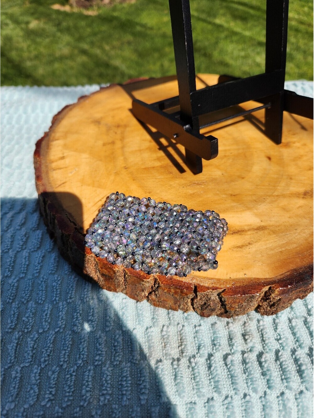Handmade Beaded Crystal Bracelet - Picture 4 of 4